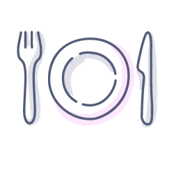Plate, Knife and Fork